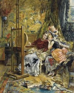 L'artiste Et L'admiratrice by Eduardo Leon Garrido