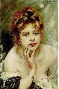 Jeune Femme Pensive by Eduardo Leon Garrido