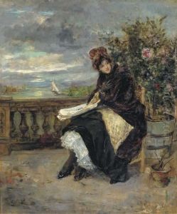 A Young Beauty On A Terrace A Young Beauty On A Terrace