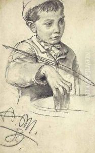 Young with a glass of water by Adolph von Menzel