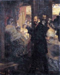 In the opera house by Adolph von Menzel