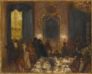 Maskensouper by Adolph von Menzel
