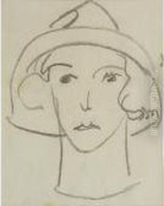 Woman In A Hat by Henri Gaudier-Brzeska