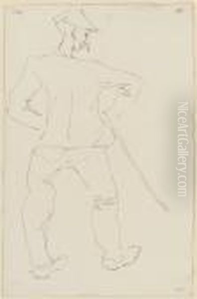Man With Stick - view 1