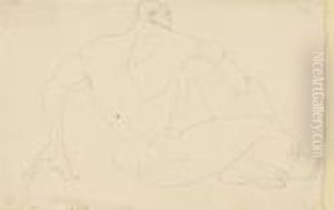 Seated Male Nude by Henri Gaudier-Brzeska