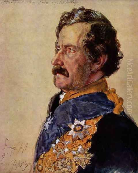 Minister of State Freiherr von Schleinitz (portrait study of the coronation picture) - view 1