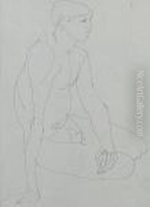 Seated Male Nude by Henri Gaudier-Brzeska