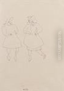 Two Girls Dancing by Henri Gaudier-Brzeska