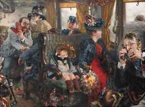 Auf der Fahrt Durch Schone Natur by Adolph von Menzel