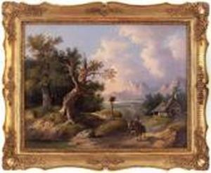 Landschaft Mit Pferdegespann