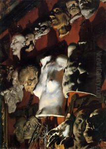 The Studio Wall by Adolph von Menzel
