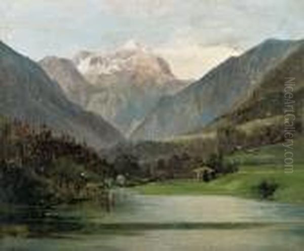 Seelandschaft Vor Dem Dachstein (?) - view 1