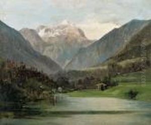 Seelandschaft Vor Dem Dachstein (?) by Friedrich Gauermann