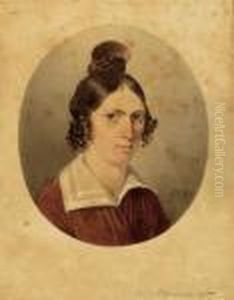 Portrat Elisabeth Katharina Gauermann by Friedrich Gauermann