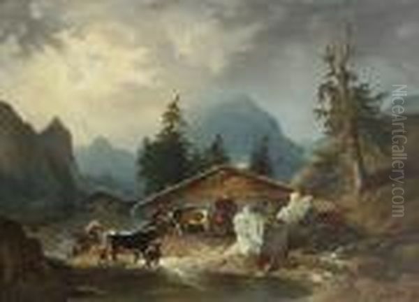 Seeauer Alpenhutte Im
 Regen. - view 1