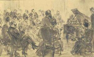 A piano recital by Adolph von Menzel
