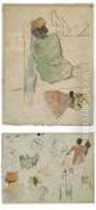 Martiniquaise - Martiniquaise En
Robe Verte Assise De Dos Et Buste D'une Martiniquaise En Blouse Rouge by Paul Gauguin