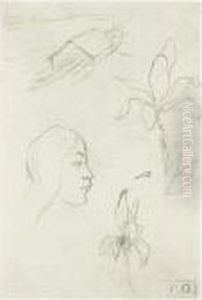 Fleurs Et Tetes De Femme- Recto