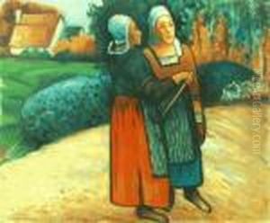 Vision After The Sermon; Jacob Wrestling With The Angel by Paul Gauguin