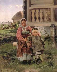 Brother and Sister, 1880 by Vladimir Egorovic Makovsky