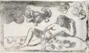 Te Arii Vahine - Opoi by Paul Gauguin
