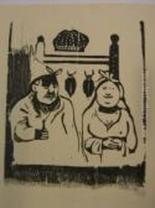 Personnages Comiques--gaspard Et Sa Femme. Personnages Comiques--gaspard Et Sa Femme.