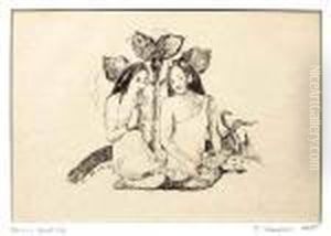 < Tahiti, Deux Femmes Maories >. < Tahiti, Deux Femmes Maories >.