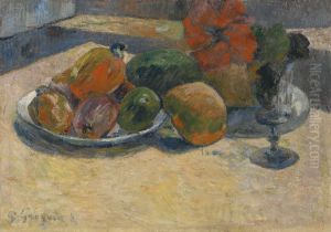 Nature Morte Aux Mangos Et A La Fleur D'hibiscus