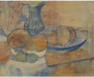 [still Life With Pitcher And Fruits] (see Field 132) by Paul Gauguin
