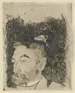 Portrait De Stephane Mallarme (guerin 14; Mongan, Kornfeld, Joachim And Stauffer 12) by Paul Gauguin