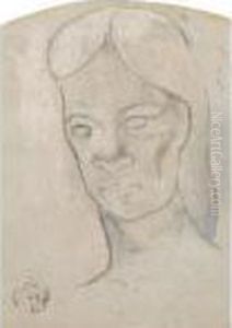 Head Of A Tahitian Woman by Paul Gauguin
