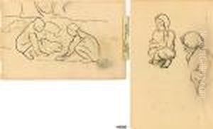 Deux Femmes Au Bord D'un Ruisseau, Circa 1893 Deux Femmes Au Bord D'un Ruisseau, Circa 1893