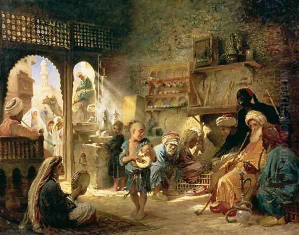 Coffee House in Cairo, 1870s - view 1