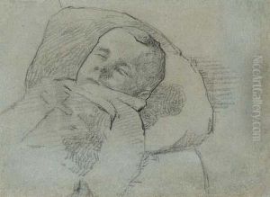 Fils De L'artiste Couche (recto And Verso) by Paul Gauguin