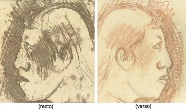 Tete De Fille Des Iles Marquises (recto And Verso) - view 1
