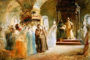Tsar Alexei Michaylovich (1629-76) choosing a bride, 1887 by Konstantin Egorovich Egorovich Makovsky