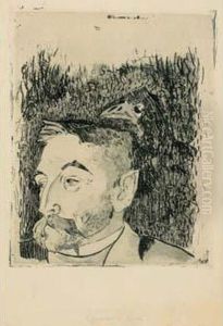 Portrait De Stephane Mallarme. 1891. by Paul Gauguin