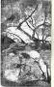 Femme Maorie Dans Un Paysage De Branches D'arbres. 1894-1895. by Paul Gauguin