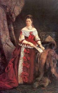 Portrait of Countess Vera Zubova 1877 by Konstantin Egorovich Egorovich Makovsky