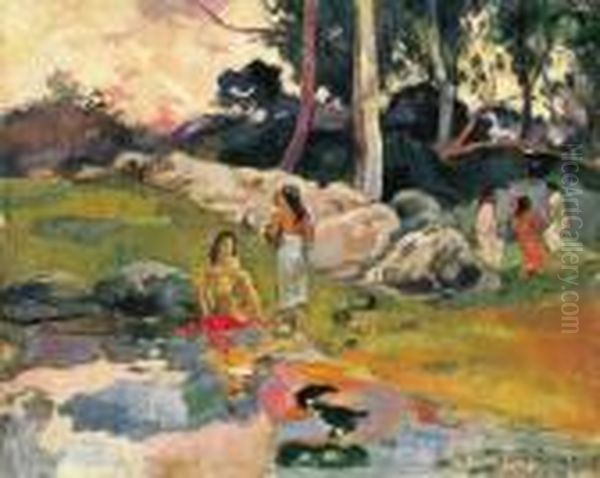 Femmes Au Bord De La Riviere - view 1