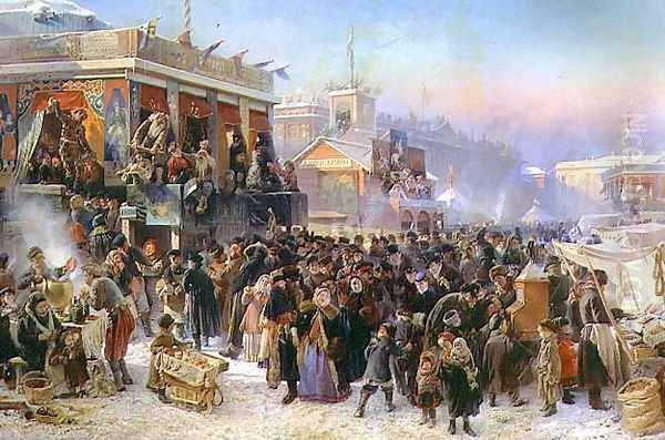 Fair Booths on Admiralty Square, St. Petersburg, 1869 - view 1