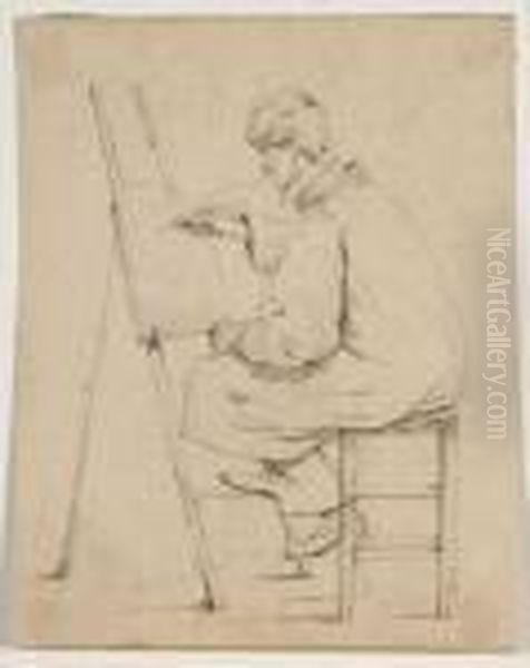 L'artiste Devant Son Chevalet - view 1
