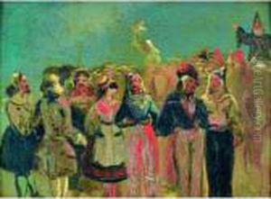 Scene De Carnaval by Paul Gavarni