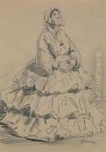 Femme En Crinoline by Paul Gavarni