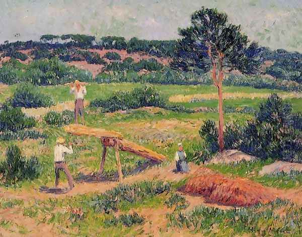 Bretons Working with Wood - view 1