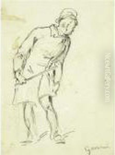 Man Holding A Stick - view 1