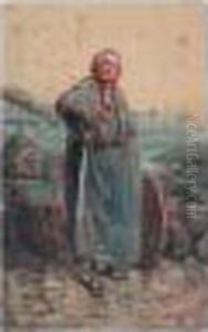La Marchande De La Halle by Paul Gavarni