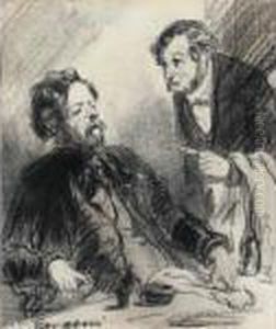 Waiter And Patron And Portrait Of A Gentleman Seated: Two Works