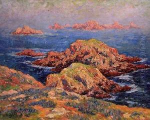 The Red Rocks at Ouessant by Henri Moret