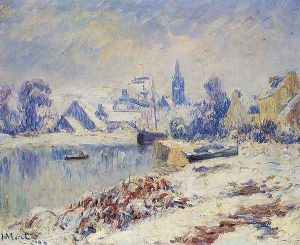 Quimper, Lake Marie in the Snow